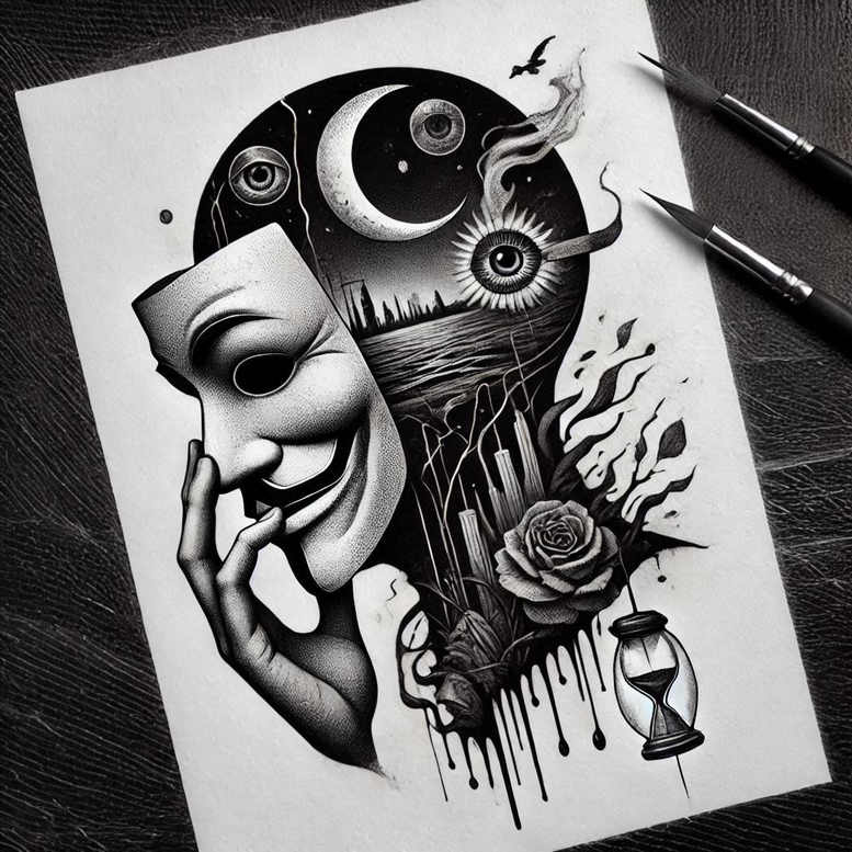 conceal-old-ink – tattoo design ideas free ai generated – madness – for-fingers – Gallery: cover-up-inkby-ai