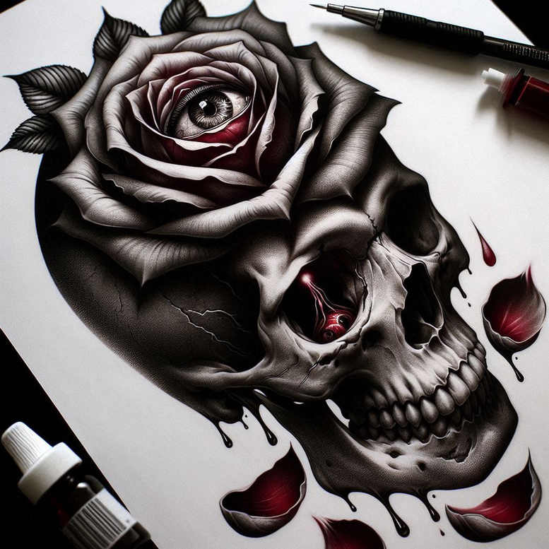 corrective-tattoo – tattoo design ideas free ai generated – phantom – for-upper-shoulder – Gallery: cover-up-inkby-ai