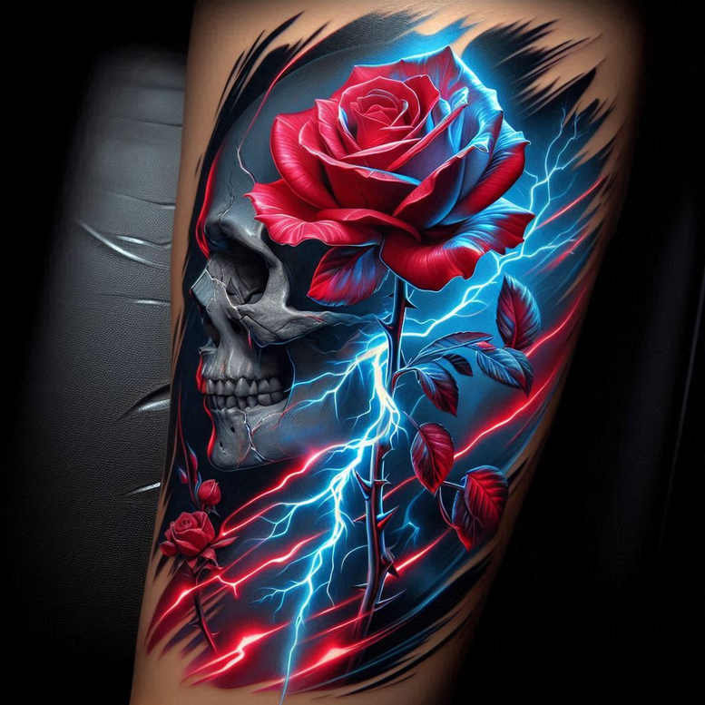 creative-masking – tattoo design ideas free ai generated – desolate – for-upper-arm – Gallery: cover-up-inkby-ai