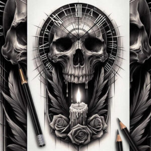 custom-fit – tattoo design ideas free ai generated – distorted – for-temple – Gallery: cover-up-inkby-ai