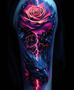 dark-shading – tattoo design ideas free ai generated – grotesque – for-upper-back – Gallery: cover-up-inkby-ai
