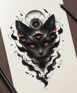 dense-design – tattoo design ideas free ai generated – haunted – for-foot – Gallery: cover-up-inkby-ai