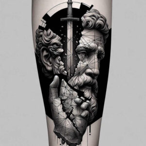 dense-fill – tattoo design ideas free ai generated – tattered-clothing – for-back – Gallery: cover-up-inkby-ai