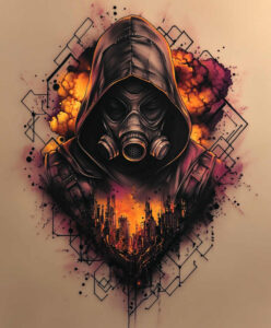 edge-softening – tattoo design ideas free ai generated – lurking – for-sternum – Gallery: cover-up-inkby-ai