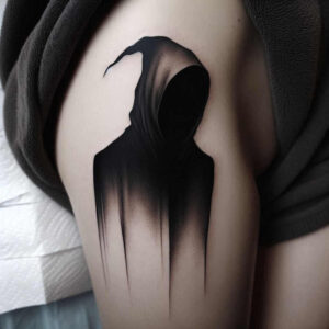 full-coverage – tattoo design ideas free ai generated – demonic – for-elbow – Gallery: cover-up-inkby-ai