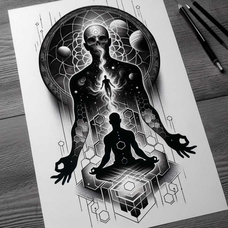 incorporated-cover – tattoo design ideas free ai generated – tar – for-upper-thigh – Gallery: cover-up-inkby-ai