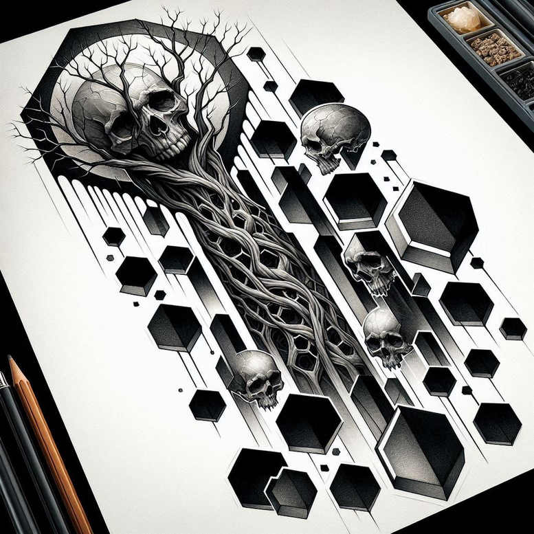 ink-depth – tattoo design ideas free ai generated – decaying – for-arm – Gallery: cover-up-inkby-ai