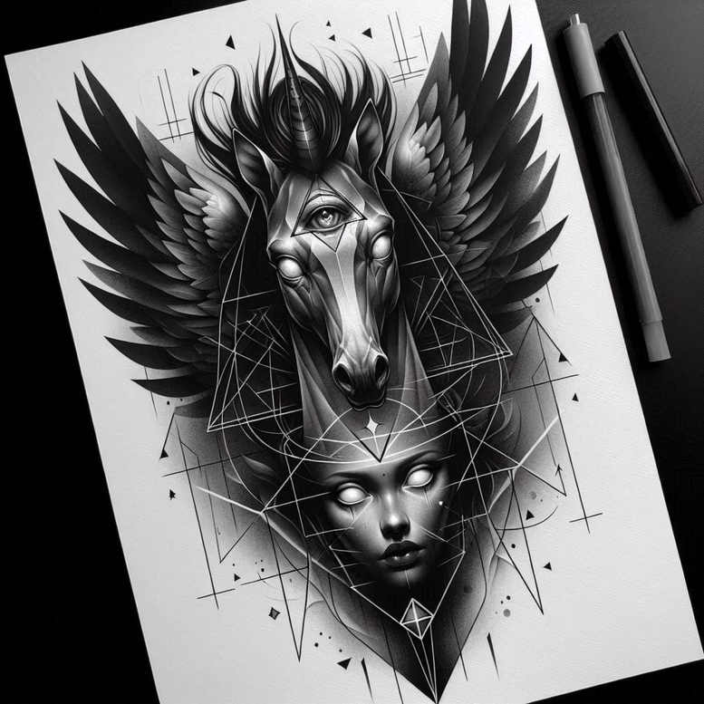 layered-texture – tattoo design ideas free ai generated – tattered-clothing – for-lower-leg – Gallery: cover-up-inkby-ai