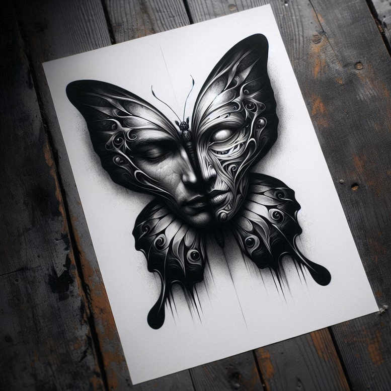 pattern-cover – tattoo design ideas free ai generated – sinister – for-side – Gallery: cover-up-inkby-ai
