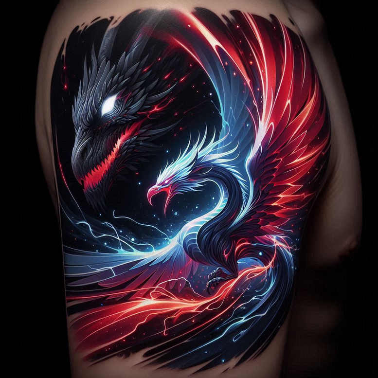 re-invention – tattoo design ideas free ai generated – sinister – for-lower-leg – Gallery: cover-up-inkby-ai