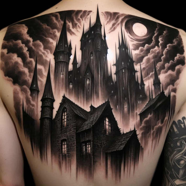 recoloring – tattoo design ideas free ai generated – reflection – for-upper-arm – Gallery: cover-up-inkby-ai
