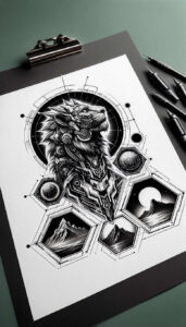 saturated-overlay – tattoo design ideas free ai generated – disturbing – for-upper-chest – Gallery: cover-up-inkby-ai