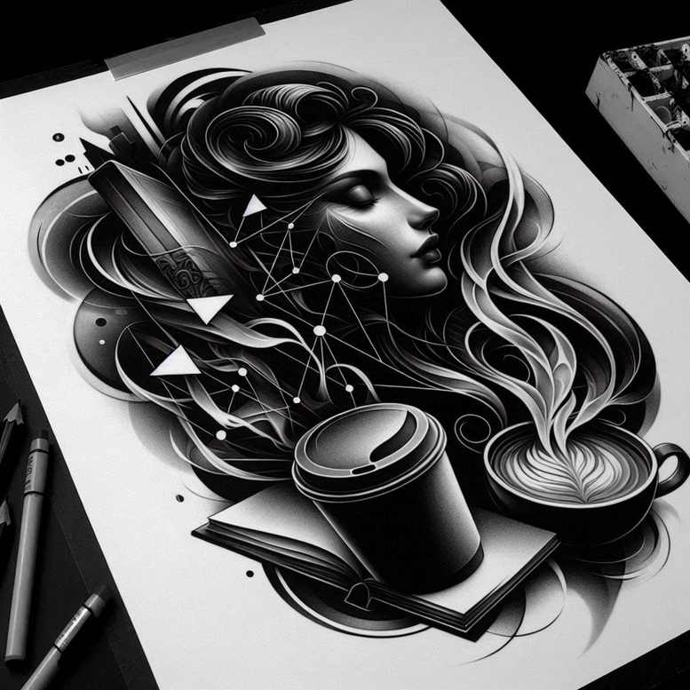strategic-shading – tattoo design ideas free ai generated – evil-grin – for-thigh – Gallery: cover-up-inkby-ai