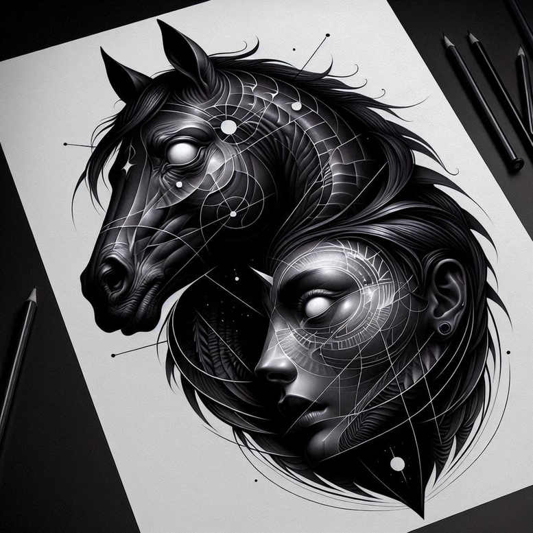 tattoo-blending – tattoo design ideas free ai generated – despair – for-forearm – Gallery: cover-up-inkby-ai
