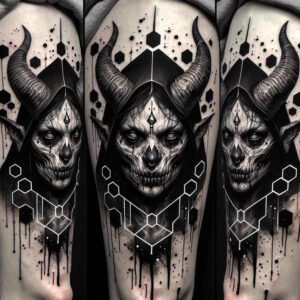 tattoo-camouflage – tattoo design ideas free ai generated – faded – for-shoulder-blade – Gallery: cover-up-inkby-ai