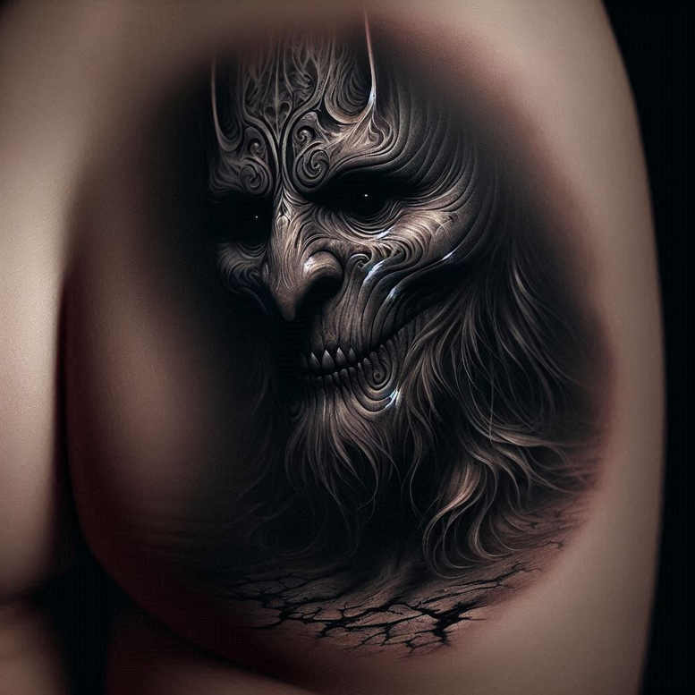 cover-up tattoo design ideas Realism micro detail chilling symbol of courage