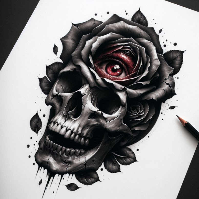 cover-up tattoo design ideas Surrealism mysterious crawling represents determination