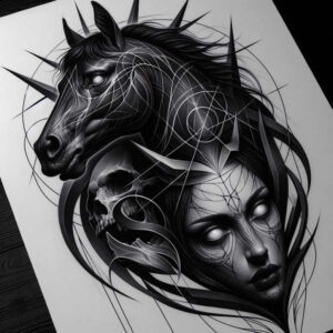 cover-up tattoo design ideas unreal light creeping shadow represents endurance