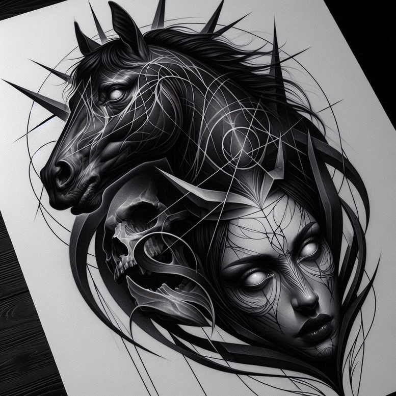 cover-up tattoo design ideas unreal light creeping shadow represents endurance