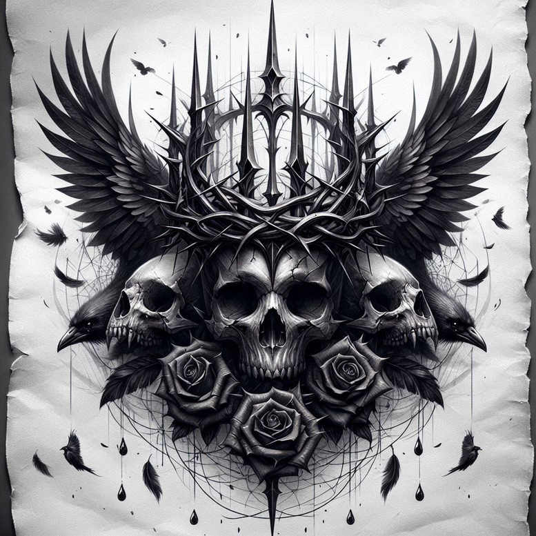 cover-up tattoo design ideas Surrealism imperfect symmetry decaying symbolising courage
