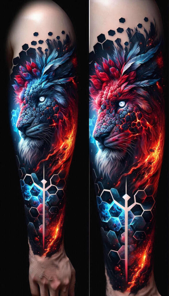cover-up tattoo design ideas vivid detail gagged symbol of resilience