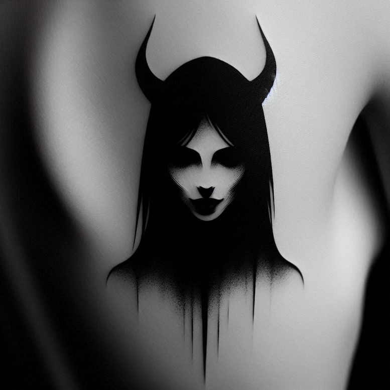 cover-up tattoo design ideas realistic contrast grim for outer arm