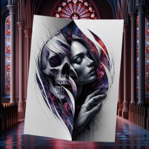 cover-up tattoo design ideas refined detail macabre for shoulder blade