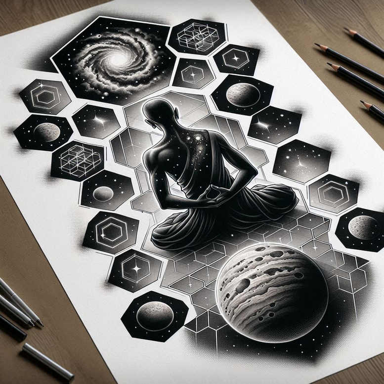 cover-up tattoo design ideas layered shading madness perseverance and power