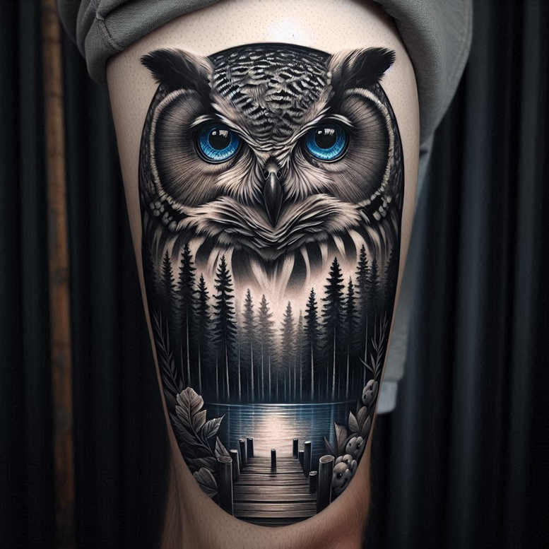 cover-up tattoo design ideas Surrealism otherworldly mask for heel