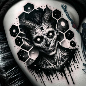 cover-up tattoo design ideas Surrealism shimmering forms paranormal for chest