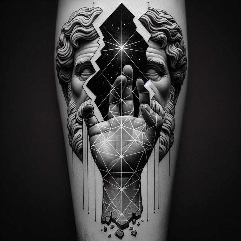 cover-up tattoo design ideas high-contrast phantom for upper chest