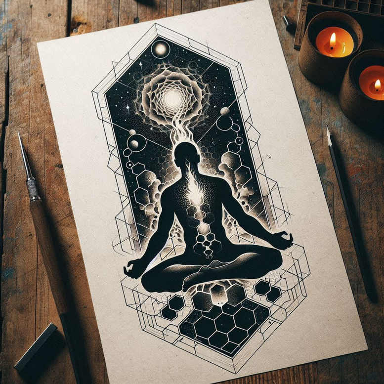 cover-up tattoo design ideas Surrealism psychic energy spectral stands for determination