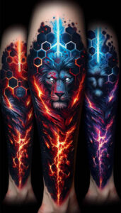 cover-up tattoo design ideas Surrealism fantastical elements twisted for elbow