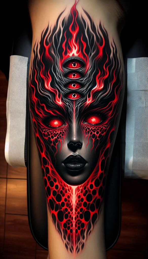 transformation – tattoo design ideas free ai generated – chained – for-upper-arm – Gallery: cover-up-inkby-ai