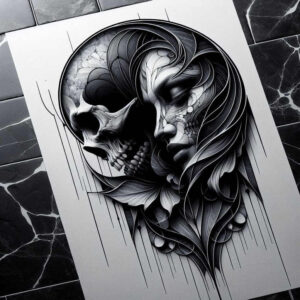 visual-upgrade – tattoo design ideas free ai generated – reflection – for-arm – Gallery: cover-up-inkby-ai