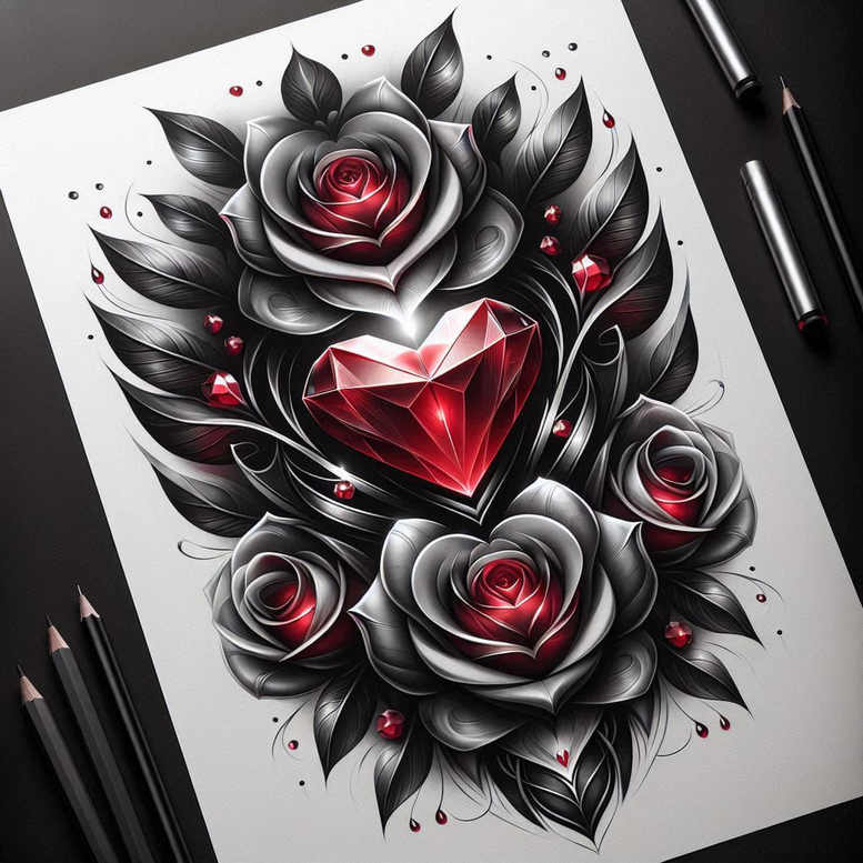 crowns-and-diamonds tattoo design ideas symbol mark baroque meaning perseverance