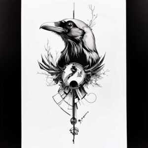 crows-and-ravens tattoo design ideas modern classic night motifs symbol of perseverance