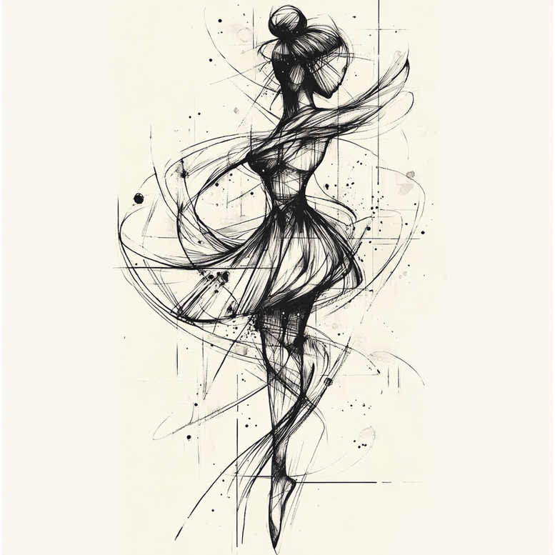 sensual-dance – tattoo design ideas free ai generated – surrealism-ethereal-textures – for-lower-back – Gallery: dance-inkby-ai