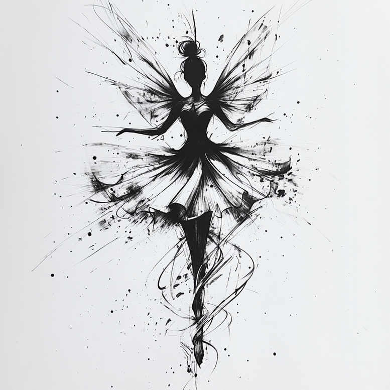 dance tattoo design ideas refined ink swirling symbolising endurance