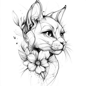 soft-line-tattoo-uncluttered-for-knee – tattoo design ideas free ai generated – Gallery: delicate-animals-inkby-ai