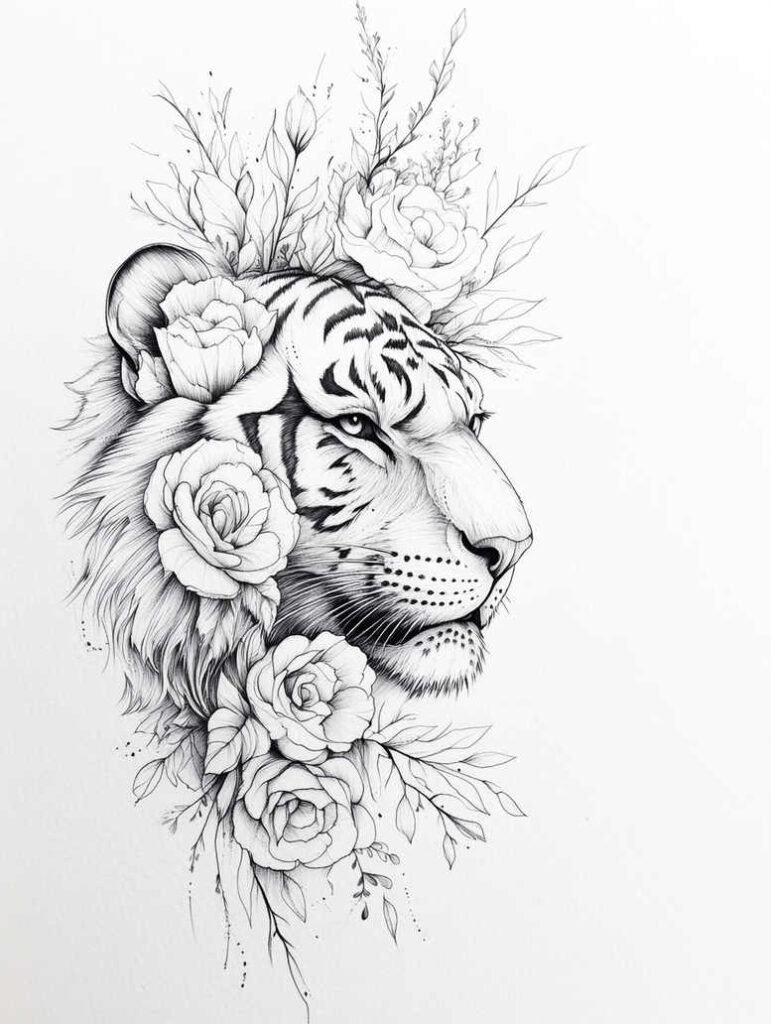 soft-line-tattoo-no-excess-for-back-of-neck – tattoo design ideas free ai generated – Gallery: delicate-animals-inkby-ai