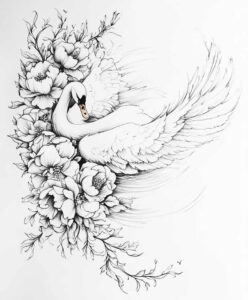 light-contour-tattoo-no-fill-for-lower-chest – tattoo design ideas free ai generated – Gallery: delicate-animals-inkby-ai