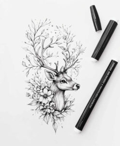 minimalist-nature-tattoo-gentle-for-back-of-neck – tattoo design ideas free ai generated – Gallery: delicate-animals-inkby-ai