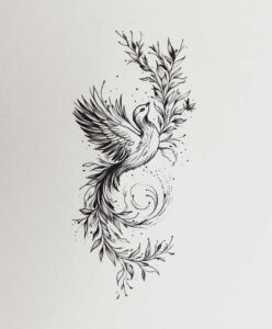 delicate-animal-ornament-plain-tattoo-for-lower-leg – tattoo design ideas free ai generated – Gallery: delicate-animals-inkby-ai