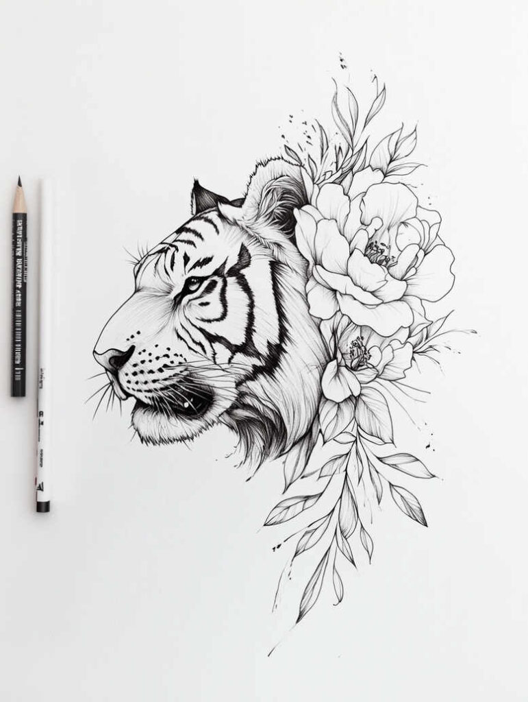 delicate-silhouette-tattoo-abstract-for-upper-shoulder – tattoo design ideas free ai generated – Gallery: delicate-animals-inkby-ai