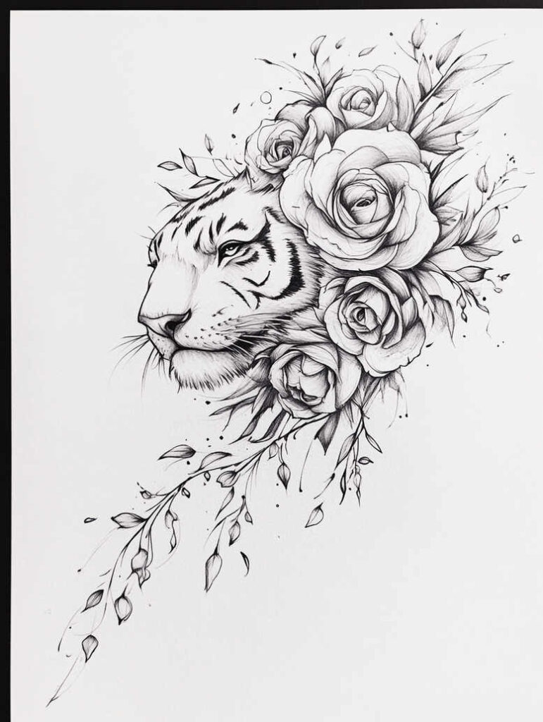 subtle-animal-detail-ultra-thin-for-temple – tattoo design ideas free ai generated – Gallery: delicate-animals-inkby-ai