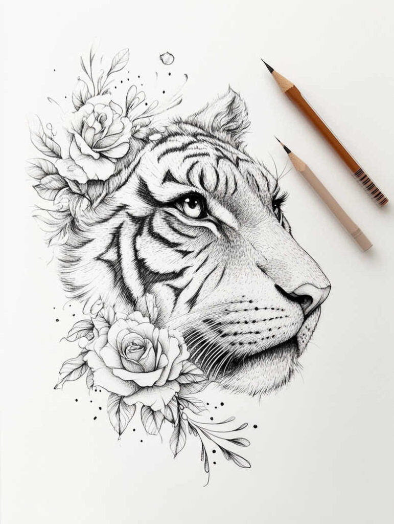 organic-animal-line-subtle-motif-for-hip – tattoo design ideas free ai generated – Gallery: delicate-animals-inkby-ai