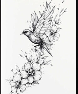 delicate-linework-tattoo-tiny-motif-for-outer-arm – tattoo design ideas free ai generated – Gallery: delicate-animals-inkby-ai