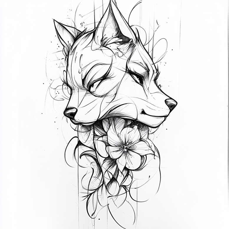 subtle-animal-lines-iconic-for-side-torso – tattoo design ideas free ai generated – Gallery: delicate-animals-inkby-ai