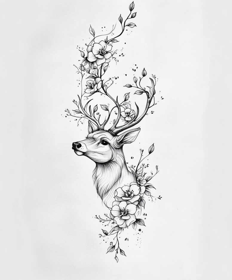 animal-outline-tattoo-little-tattoo-for-upper-back – tattoo design ideas free ai generated – Gallery: delicate-animals-inkby-ai